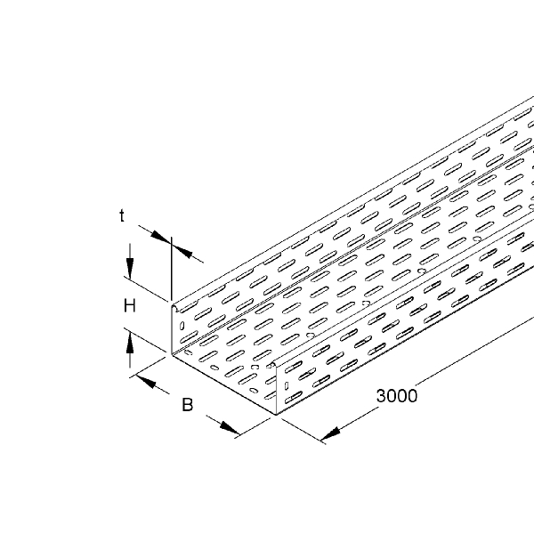 Kabelgoot 85 200mm perf. kopp 3m RL85.200 afbeelding 2