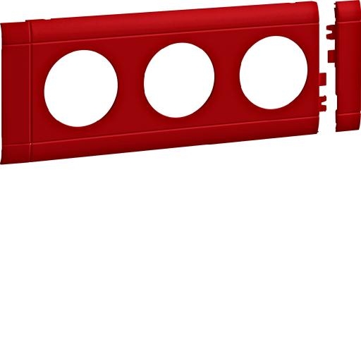 Afdekraam 3-v 80x212mm RAL3020 rood afbeelding 2