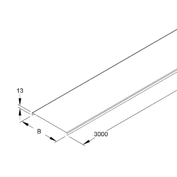 Kabelgoot deksel 500mm 3m RD500 afbeelding 2