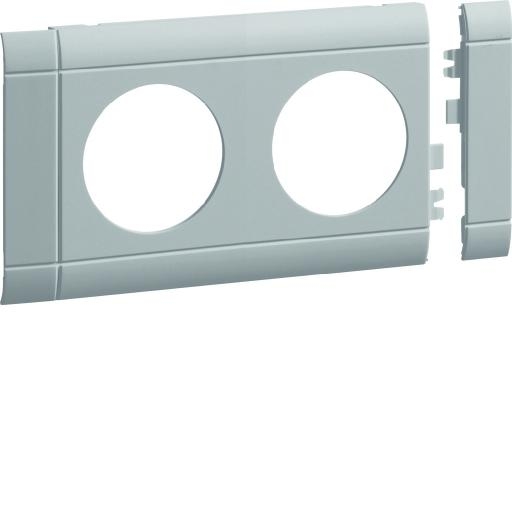 Afdekraam 2-v 80x150mm IP20 RAL7035 lichtgrijs afbeelding 2