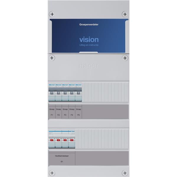 Hager 5-groepenkast 3-F,HS,5MCCBdirect VKG005K afbeelding 2
