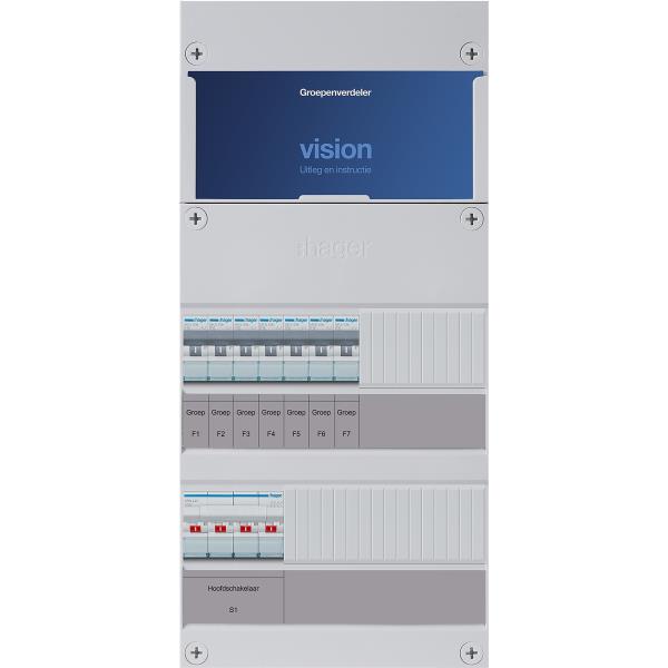 Hager 7-groepenkast 3-F,HS,7MCCBdirect VKG007K afbeelding 2