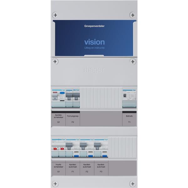 Hager 3-groepenkast 1-F,HS,3HACO +F+T VKG030D-FT afbeelding 2