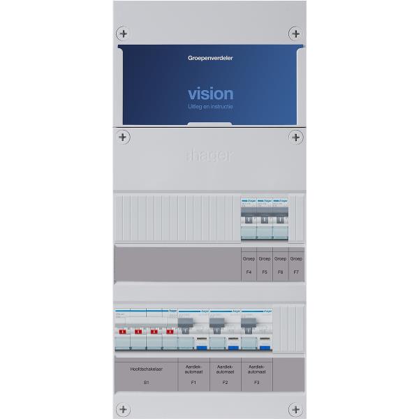 Hager 6-groepenkast 3-F,HS,3HACO,3MCCBdirect VKG033K afbeelding 2
