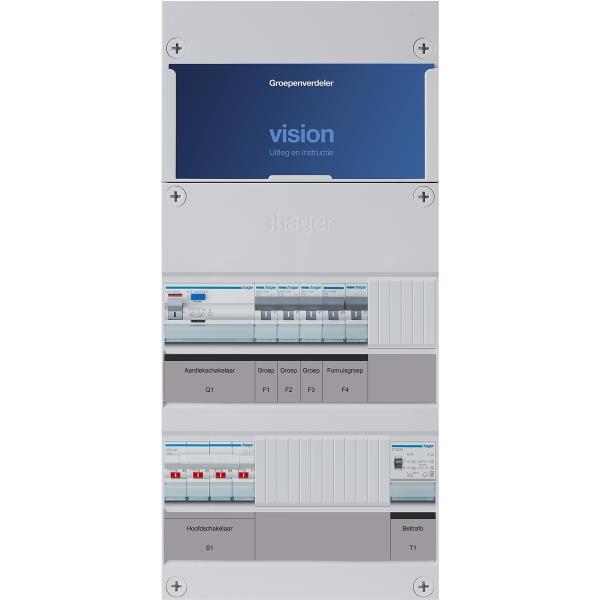 Hager 3-groepenkast 3-F,HS,ALS4/30mA,3MCCB +F+T VKG300K-FT afbeelding 2