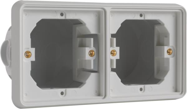 Niko Hydro Inbouwkader 2-voudig horizontaal IP55 grijs 700-75000 afbeelding 1
