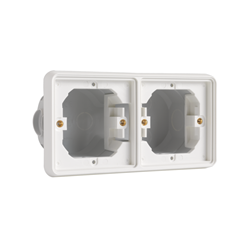 Niko Hydro Inbouwkader 2-voudig horizontaal IP55 wit 701-75000 afbeelding 1