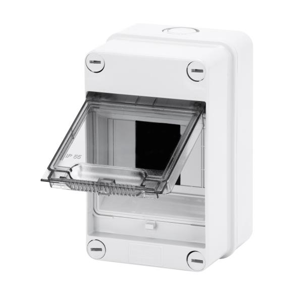 GW Modulaire verdeler met transparante deur 4 mod. IP55 GW40001