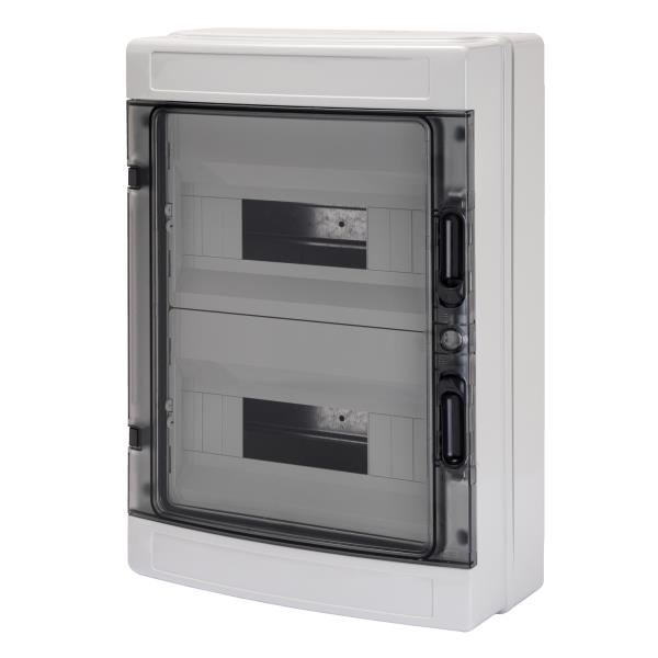 GW Modulaire verdeler met transparante deur 24 mod. (2x12) IP65 GW40104