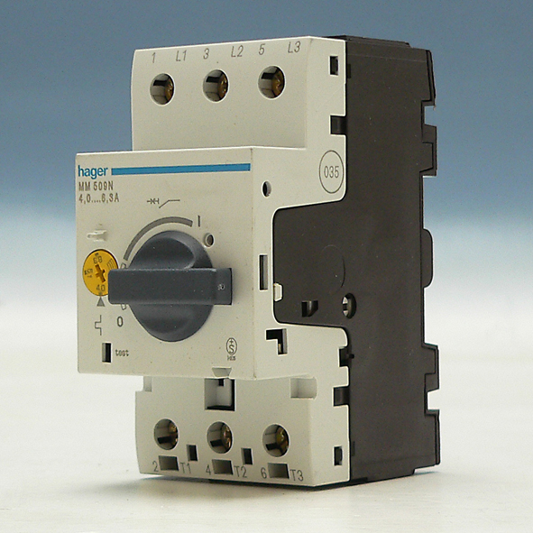 Hager Motorbeveiligingsschakelaar draai 4,0 - 6,3A MM509N afbeelding 2