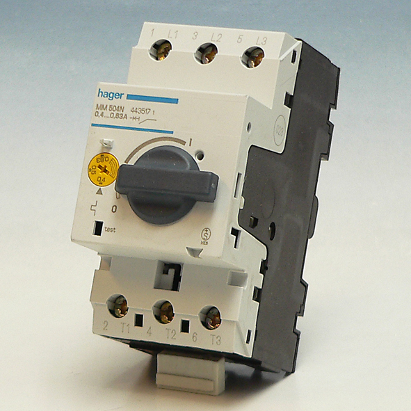 Hager Motorbeveiligingsschakelaar draai 6,3 - 10A MM510N afbeelding 2