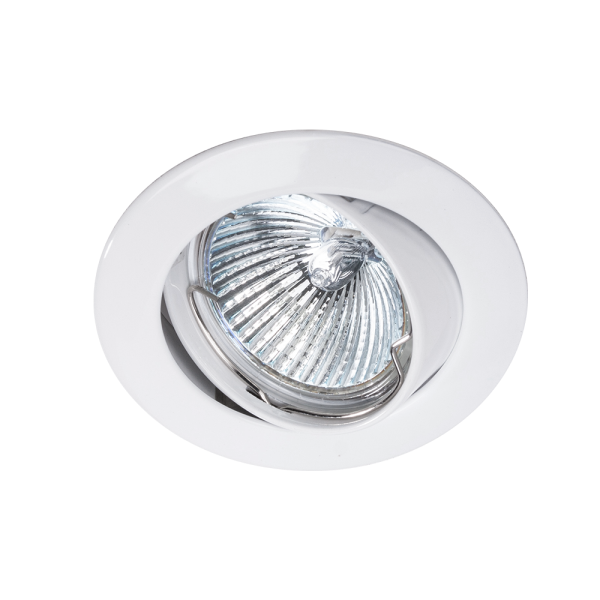 Inbouwspot GX5,3 50mm kantelbaar schuin wit