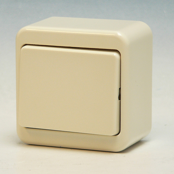 Berker kruisschakelaar opbouw creme (61300740) afbeelding 2