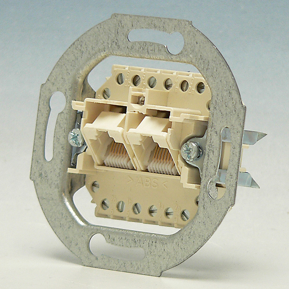 BERKER 4539 UAE AANSL 2X8P RJ45 CAT3 45G afbeelding 2