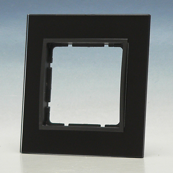 BERKER 10116616 AFD RAAM 1-V B7 GLAS ZWART afbeelding 2