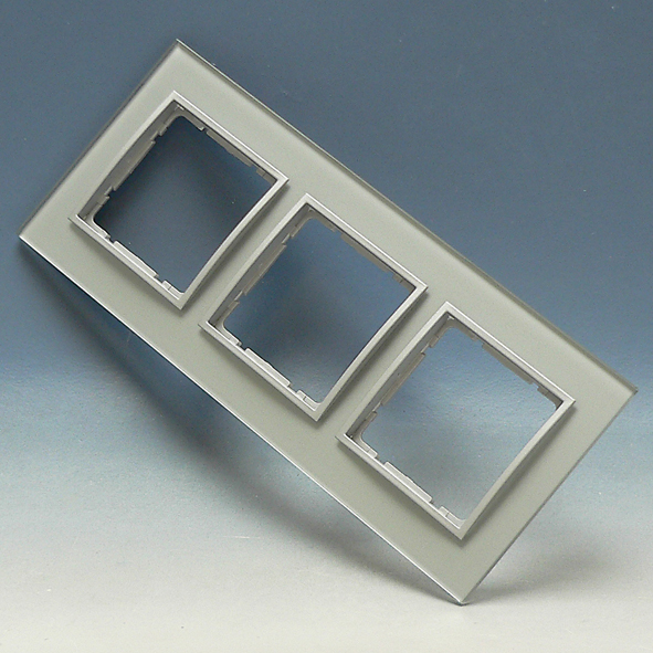 Berker B7 Glasafdekraam 3 voudig aluminium (10136414) afbeelding 2