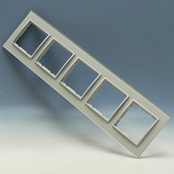 Berker B7 Glasafdekraam 5 voudig aluminium (10156414) afbeelding 2