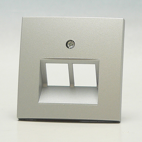 BERKER 14091404 CPL RJ11/12/45 2V 45G B1 ALU/M afbeelding 2