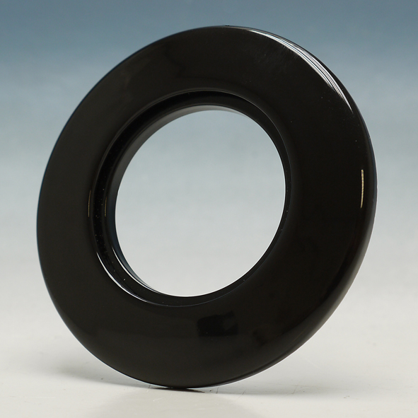 Berker serie 1930 Porselein afdekraam 1-voudig zwart (138165) afbeelding 2