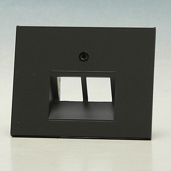 Centraalplaat UAE doos 2 x RJ45 Berker K1 antraciet mat 14097006 afbeelding 2
