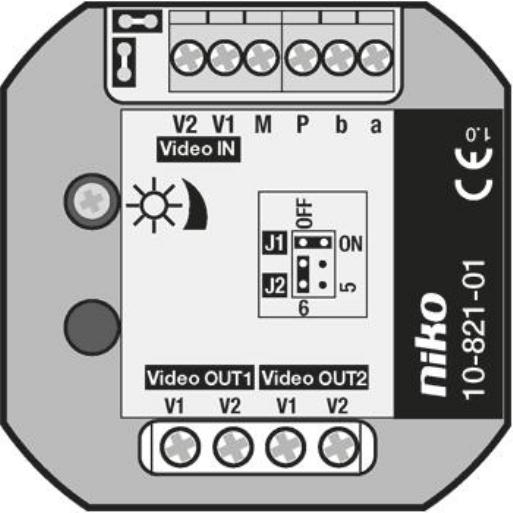Videosplitter/versterker inb. 2v 10-821-01