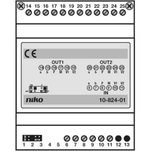 Videosplitter/versterker DIN 2v 10-824-01 afbeelding 2