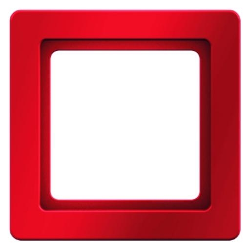 Berker Q.1 afdekraam 1-voudig rood (10116062) afbeelding 2