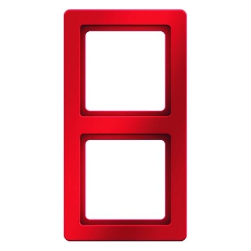 Berker Q.1 afdekraam 2-voudig rood (10126062) afbeelding 2