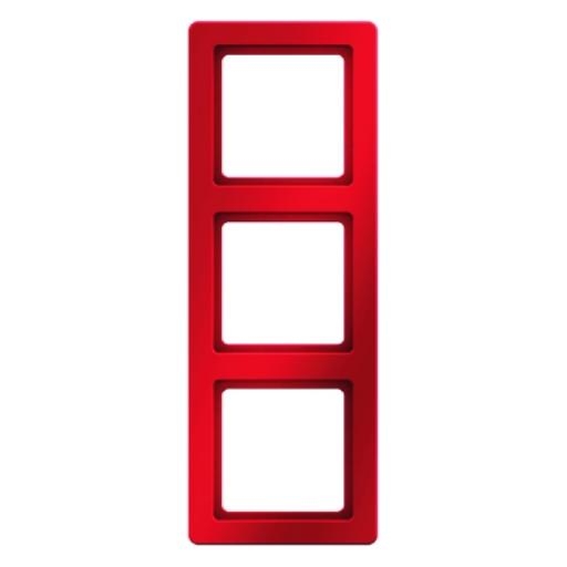 Berker Q.1 afdekraam 3-voudig rood (10136062) afbeelding 2