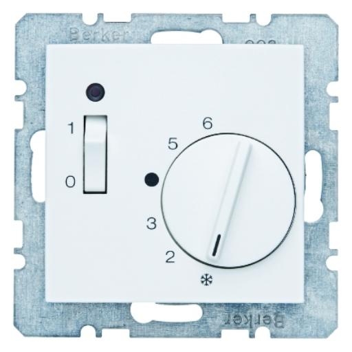 BERKER 20301909 KAMERTHERMOSTAAT 1V A/U LED PW afbeelding 2