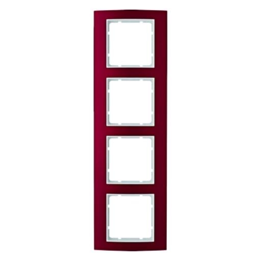 BERKER 10143022 AFDEKRAAM 4V B3 AL RD/PW afbeelding 2