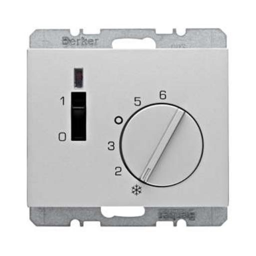 BERKER 20317103 KAMERTHERM 1V SCHAK+LED K5 ALU afbeelding 2