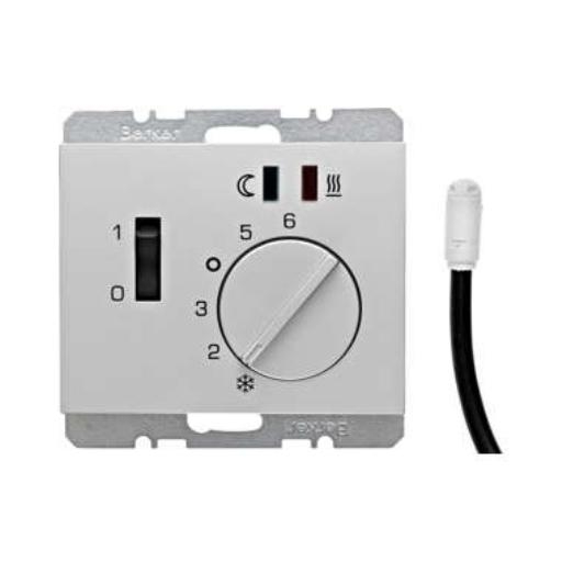 BERKER 20347103 BODEMTHERM 1V+SCHAK+LED K5 ALU afbeelding 2
