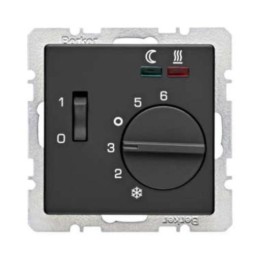 BERKER 20346086 BODEMTHERM 1V+SCHAK+LED Q.ANTR afbeelding 2