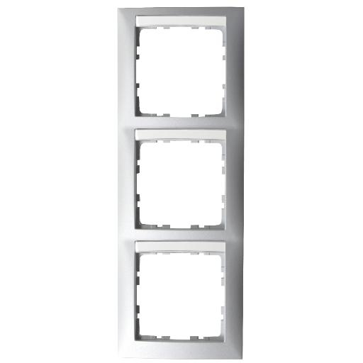 BERKER 10139959 AFDEKRAAM 3V+TEKSTV VERT ALU afbeelding 2