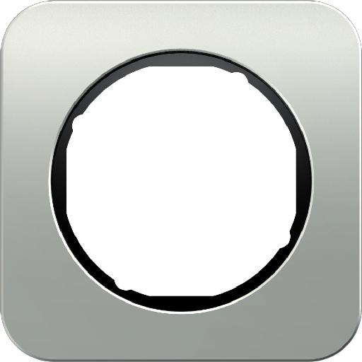 BERKER 10112184 AFDEKRAAM 1V R1 ALU/ZW afbeelding 2
