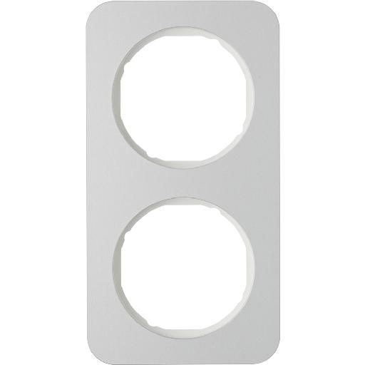 BERKER 10122174 AFDEKRAAM 2V R1 ALU/WT afbeelding 2