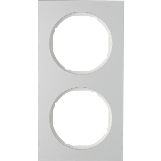 BERKER 10122274 AFDEKRAAM 2V R3 ALU/WT afbeelding 2