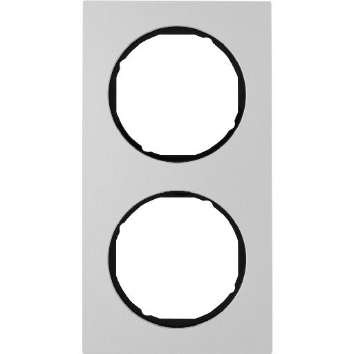 BERKER 10122284 AFDEKRAAM 2V R3 ALU/ZW afbeelding 2