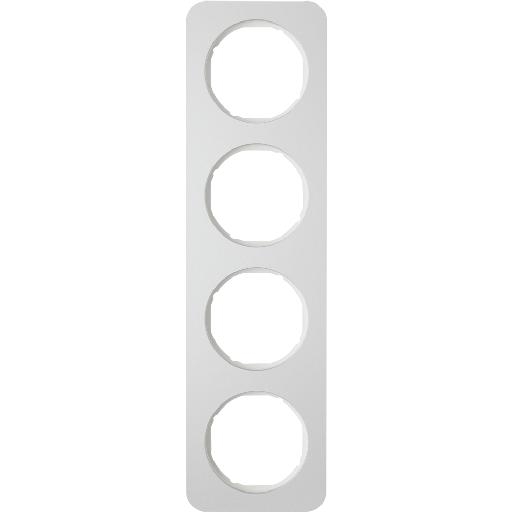 BERKER 10142174 AFDEKRAAM 4V R1 ALU/WT afbeelding 2
