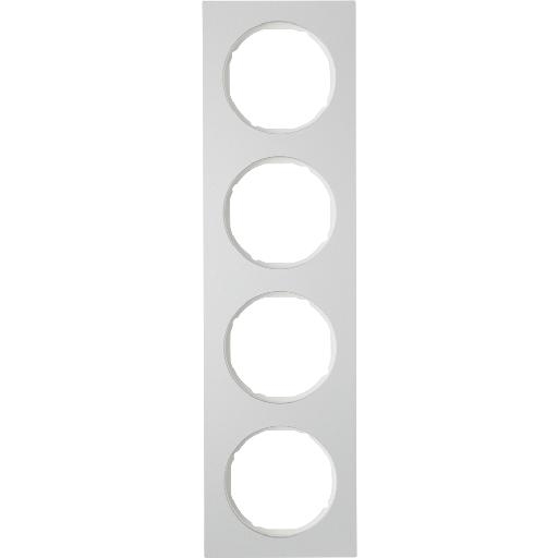 BERKER 10142274 AFDEKRAAM 4V R3 ALU/WT afbeelding 2