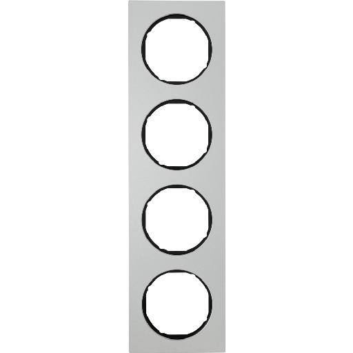 BERKER 10142284 AFDEKRAAM 4V R3 ALU/ZW afbeelding 2