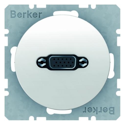 Berker  contactdoos VGA schroef R1-R3 wit 3315412089 afbeelding 2