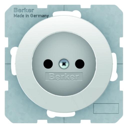 Berker wandcontactdoos zonder aarde R1/R3 wit 6161032089 afbeelding 2