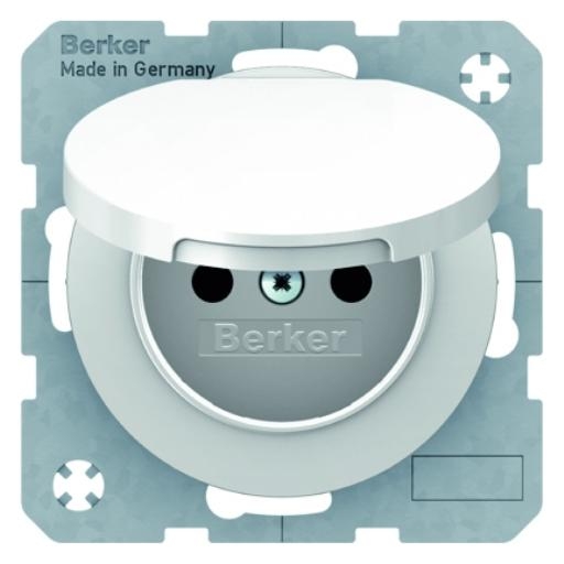 Berker wandcontactdoos penaarde kinderveilig klapdeksel  R1-R3 wit 6765832089 afbeelding 2