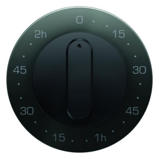 Berker centraalplaat mechanische tijdschakelaar R1-R3 zwart (16332045) afbeelding 2