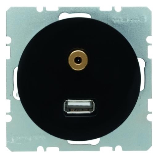 BERKER 3315392045 WCD USB 3.5MM AUDIO R1/R3 ZW afbeelding 2