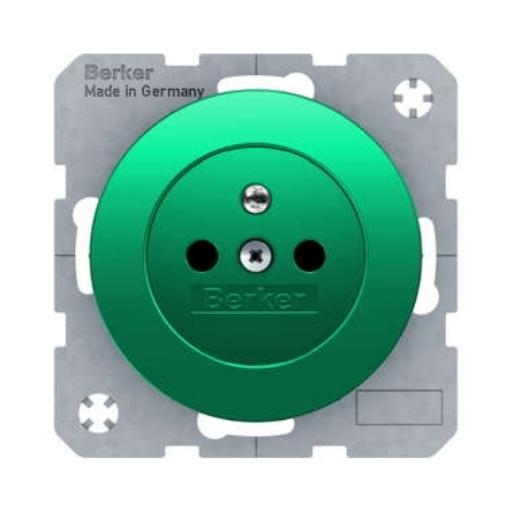 Berker wandcontactdoos penaarde kinderveilig R1-R3 groen 6765762003 afbeelding 2