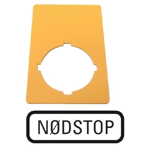 EATON M22-XZK-DK99 SCHILD NOOD-UIT GEEL HXB=50X33 afbeelding 2