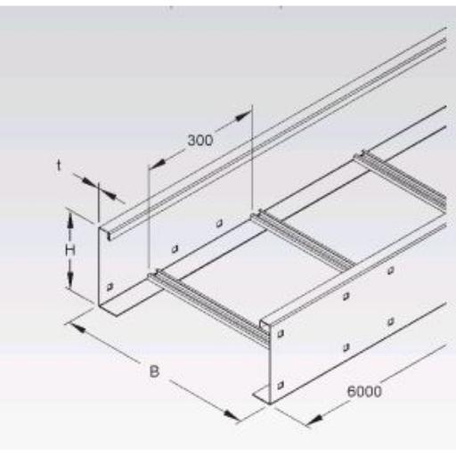 Kabelladder 200 200mm 6m WSL200.200 afbeelding 2
